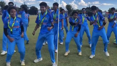 India U19 Women's Team Groove to 'Kala Chashma' While Celebrating ICC Women's U19 T20 World Cup 2023 Title Victory (Watch Video)